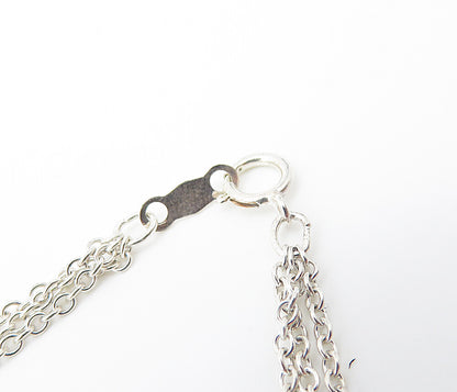 925 Sterling Silver  Sparkling Cubic Zirconia Cross Chain Necklace  NE1369