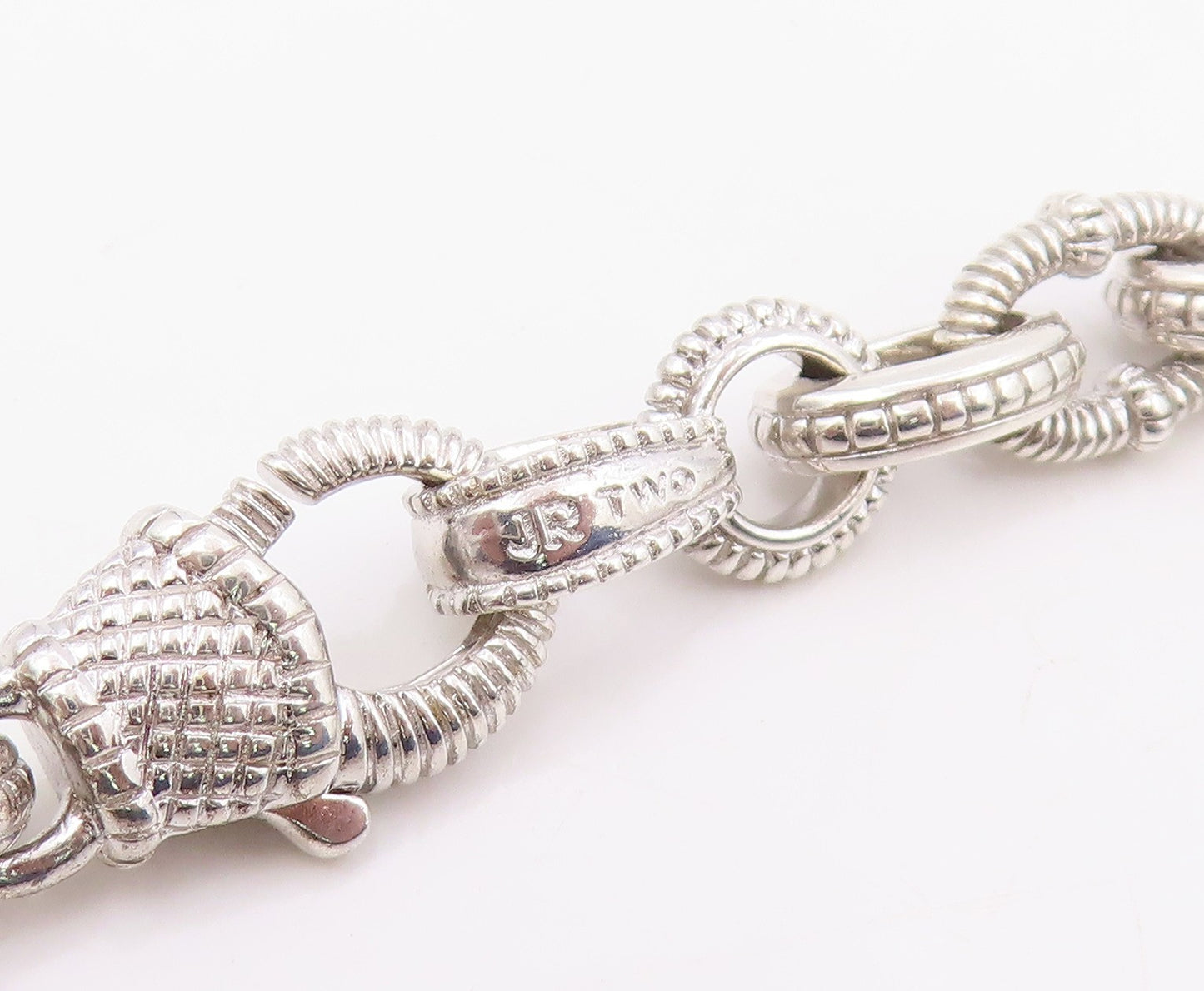 18k Gold & 925 Sterling Silver Vintage Necklace JUDITH RIPKA CZ Chain  NE4852