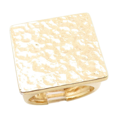 925 Sterling Silver Vintage Ring Gold Plated ITAOR Geometric Band Sz 10 RG34643
