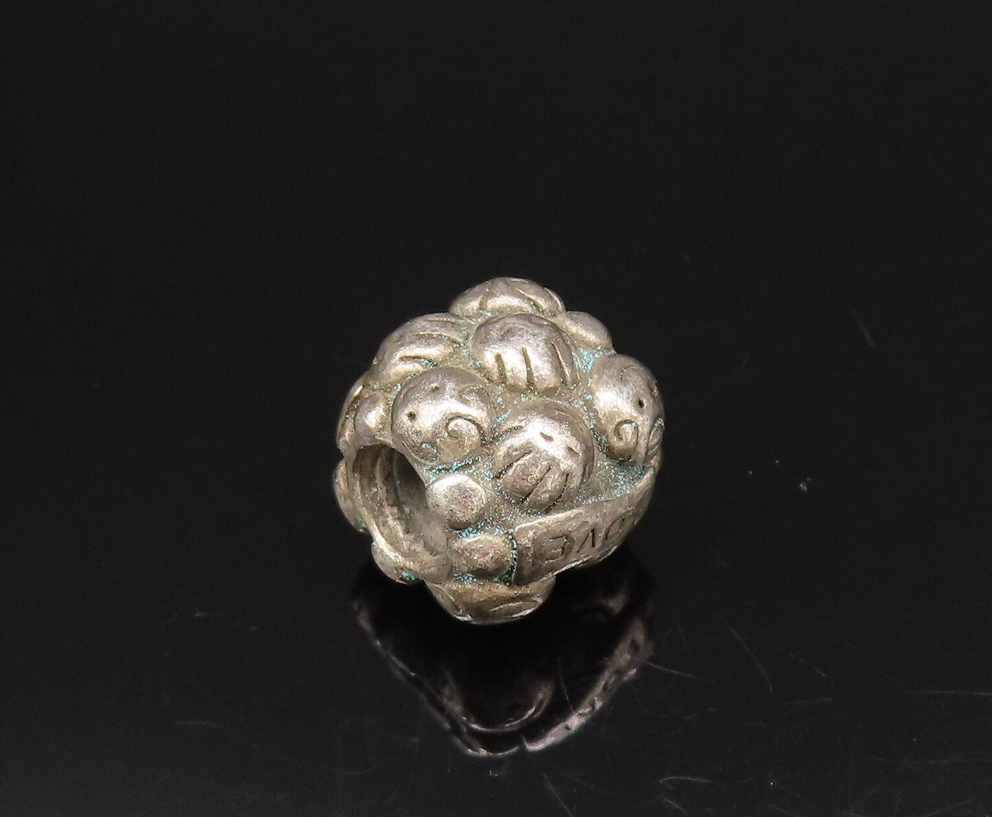 925 Sterling Silver  Vintage Family Love Happy Faces Charm Pendant  PT21779