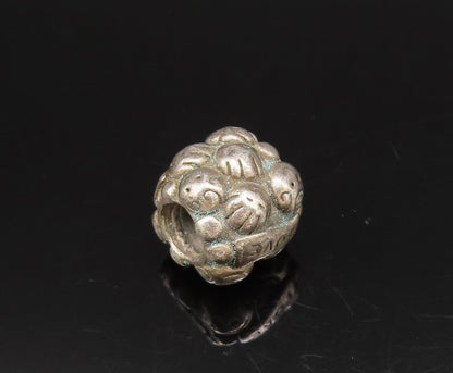 925 Sterling Silver  Vintage Family Love Happy Faces Charm Pendant  PT21779