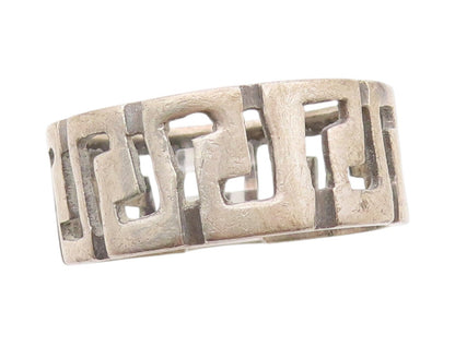 925 Sterling Silver Vintage Ring Antique Maze Key Design Cutout Sz 12.5  RG33361