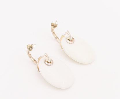 925 Sterling Silver Vintage Earrings PAOLA VALENTINI Flower Gemstone  EG12949
