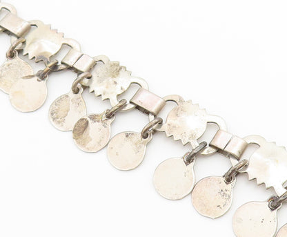 925 Sterling Silver Vintage Bracelet Classic Articulated Geometric Link  BT12208