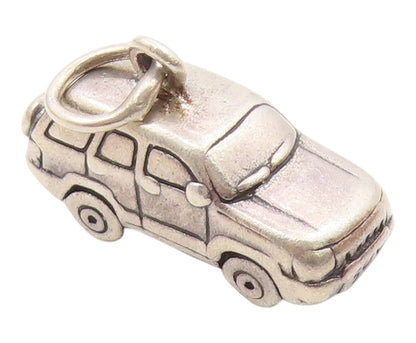 925 Sterling Silver  Vintage Shiny Petite SUV Vehicle Car Pendant  PT19870