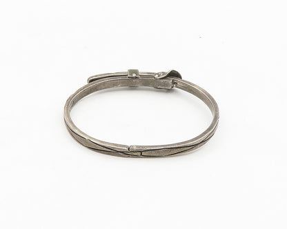 MEXICO 925 Sterling Silver  Vintage Watch Strap Motif Bangle Bracelet  BT7046