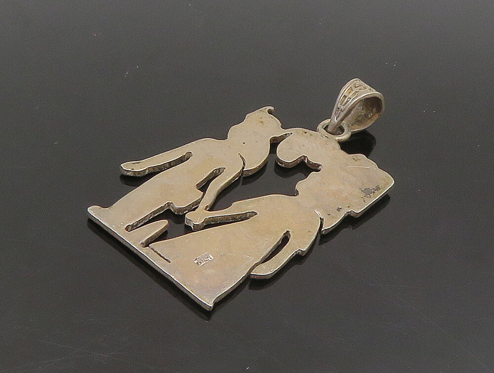 MIDDLE EAST 925 Silver  Vintage Egyptian Pharaoh Holding Hand Pendant  PT19762