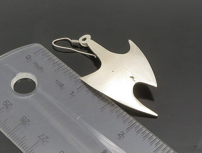 MEXICO 925 Silver  Vintage Minimalist Pointed Abstract Dangle Earrings EG11670