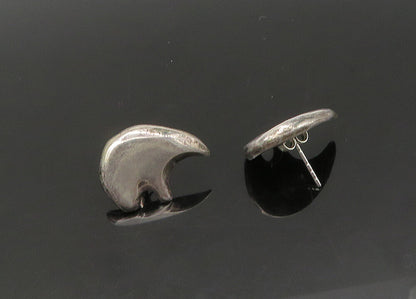 925 Sterling Silver  Vintage Shiny Bear Silhouette Drop Earrings  EG10815