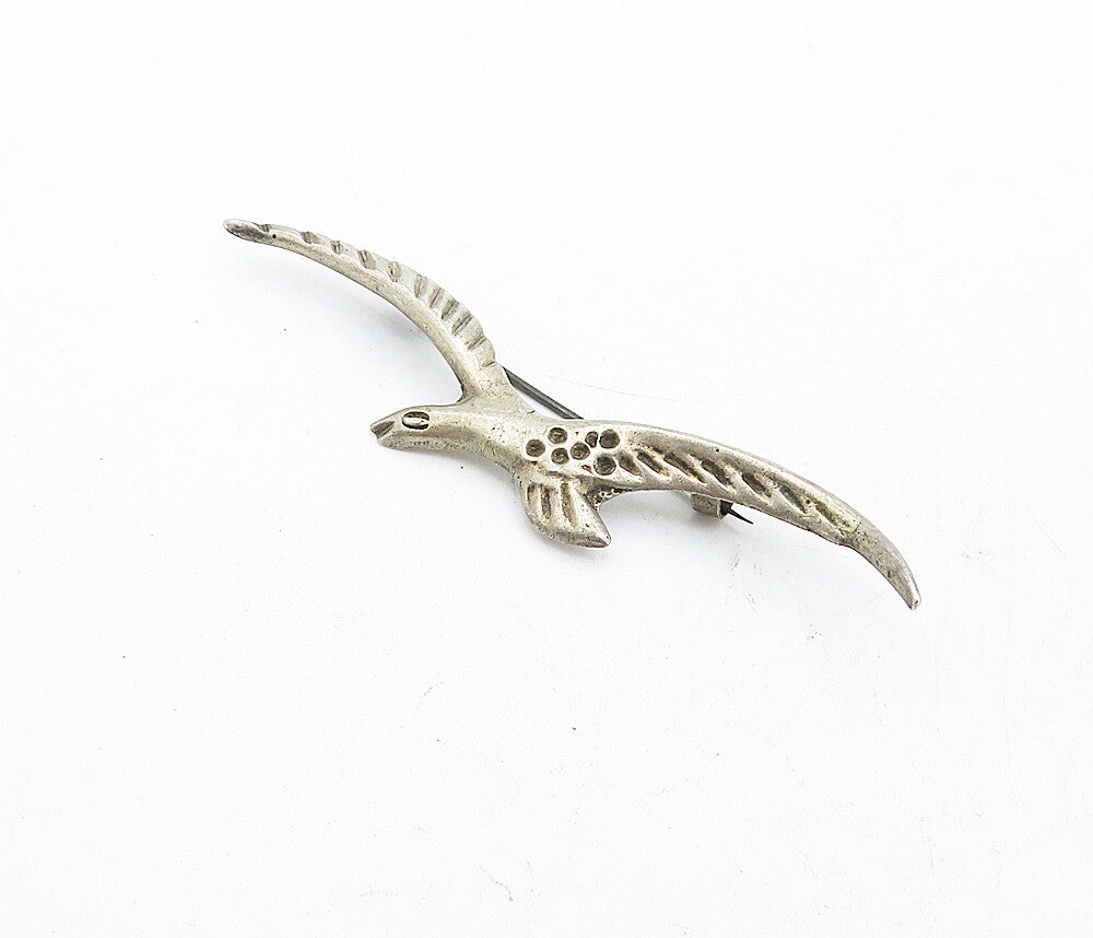 MEXICO 925 Sterling Silver  Vintage Petite Flying Bird Brooch Pin  BP2040