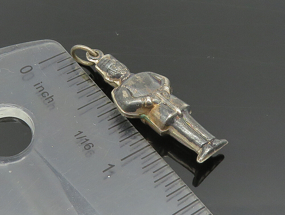925 Sterling Silver  Vintage Toy Solider With Sword Charm Pendant  PT20280