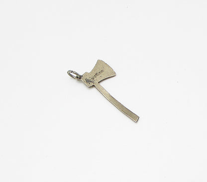 925 Sterling Silver  Vintage Washington Hammer Drop Pendant  PT2374