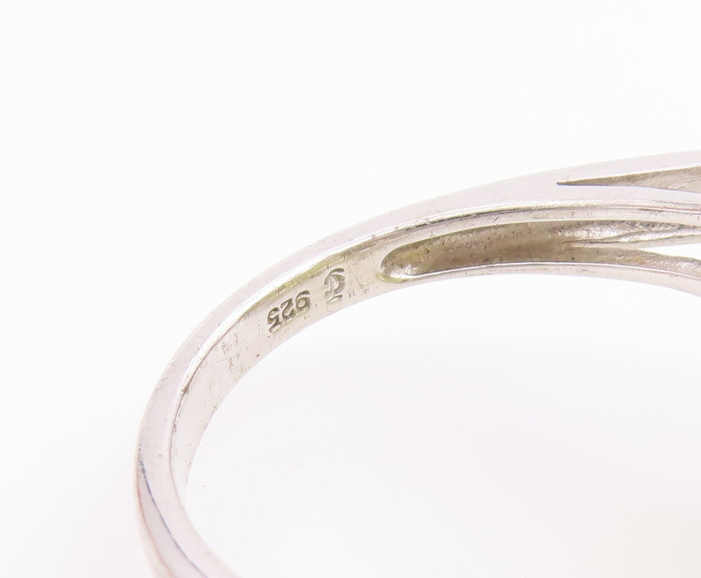 925 Sterling Silver Vintage Ring Lemon Quartz With CZ Wrap Band  Sz 8.5  RG36732