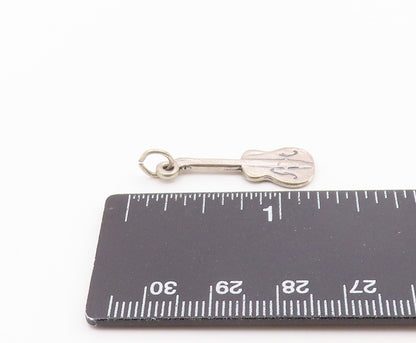 925 Sterling Silver  Vintage Shiny Petite Violin Music Motif Pendant  PT19021