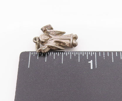 925 Sterling Silver Vintage Pendant Celestial Guardian Angel Charm  PT24811
