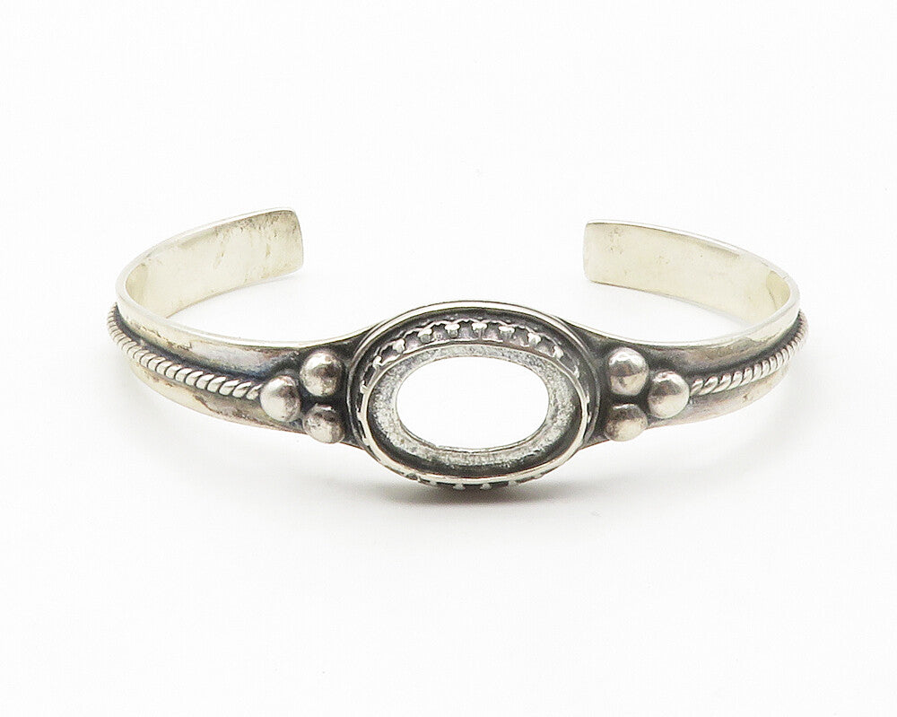 CAROLYN POLLACK RELIOS 925 Silver  Vintage Twist Detail Cuff Bracelet  BT5529