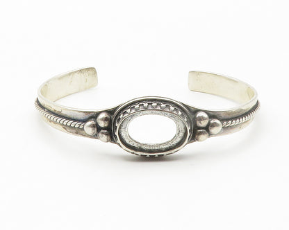 CAROLYN POLLACK RELIOS 925 Silver  Vintage Twist Detail Cuff Bracelet  BT5529
