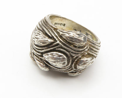 DIONNE 925 Sterling Silver  Vintage Sculpted Dome Band Ring Sz 5.5  RG14621