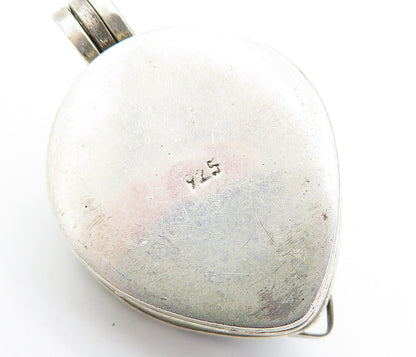 925 Sterling Silver Vintage Cabochon Tear Drop Black Onyx Pendant PT5802