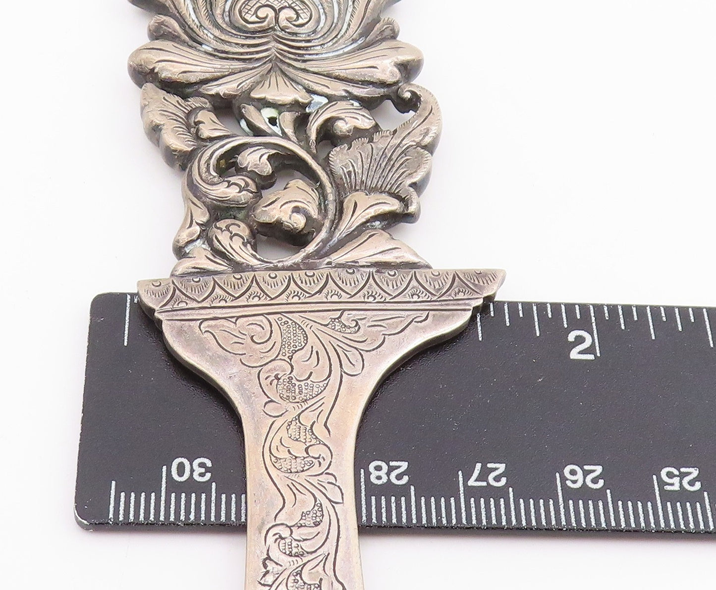 925 Sterling Silver Vintage Paper Knife EUROPE Art Nouveau Letter Opener  TR4174
