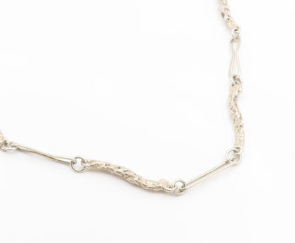 925 Sterling Silver Vintage Necklace BILL TENDLER Brutalist Link Chain  NE4847
