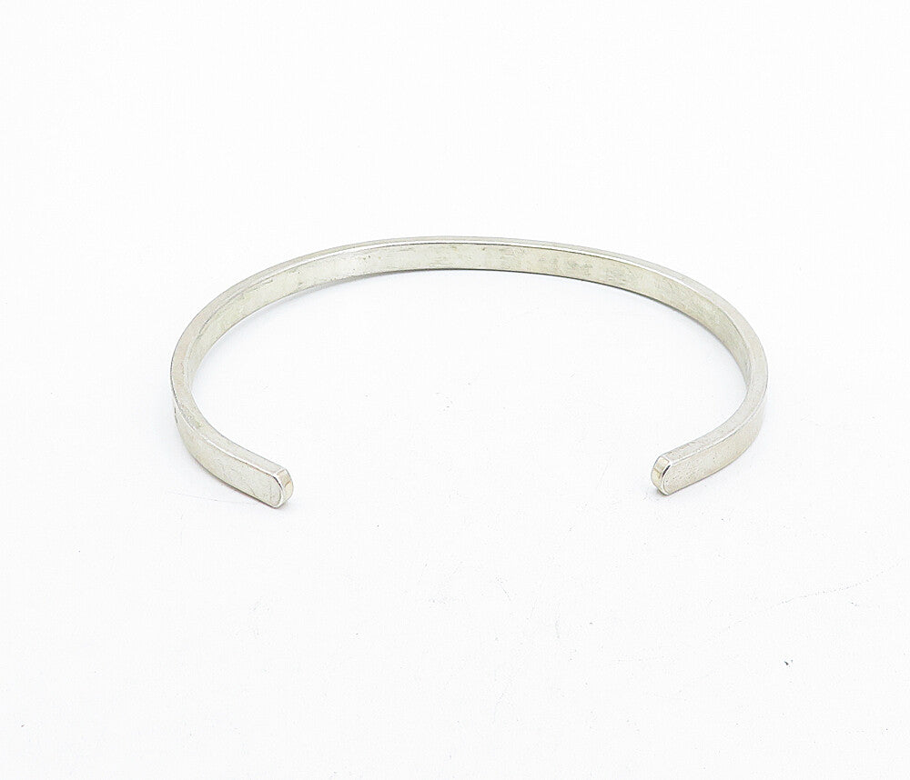 925 Sterling Silver  Believe In Your Dreams Etched Thin Cuff Bracelet  BT1485