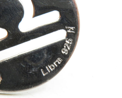 925 Sterling Silver  Genuine Diamond Accent Libra Zodiac Pendant  PT10185