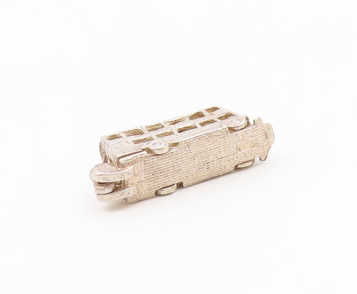 925 Sterling Silver  Vintage Double Decker Bus Locket Pendant (OPENS)  PT15741