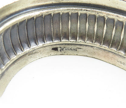 POST BELL TRADING 925 Sterling Silver  Vintage Fluted Cuff Bracelet  BT3199