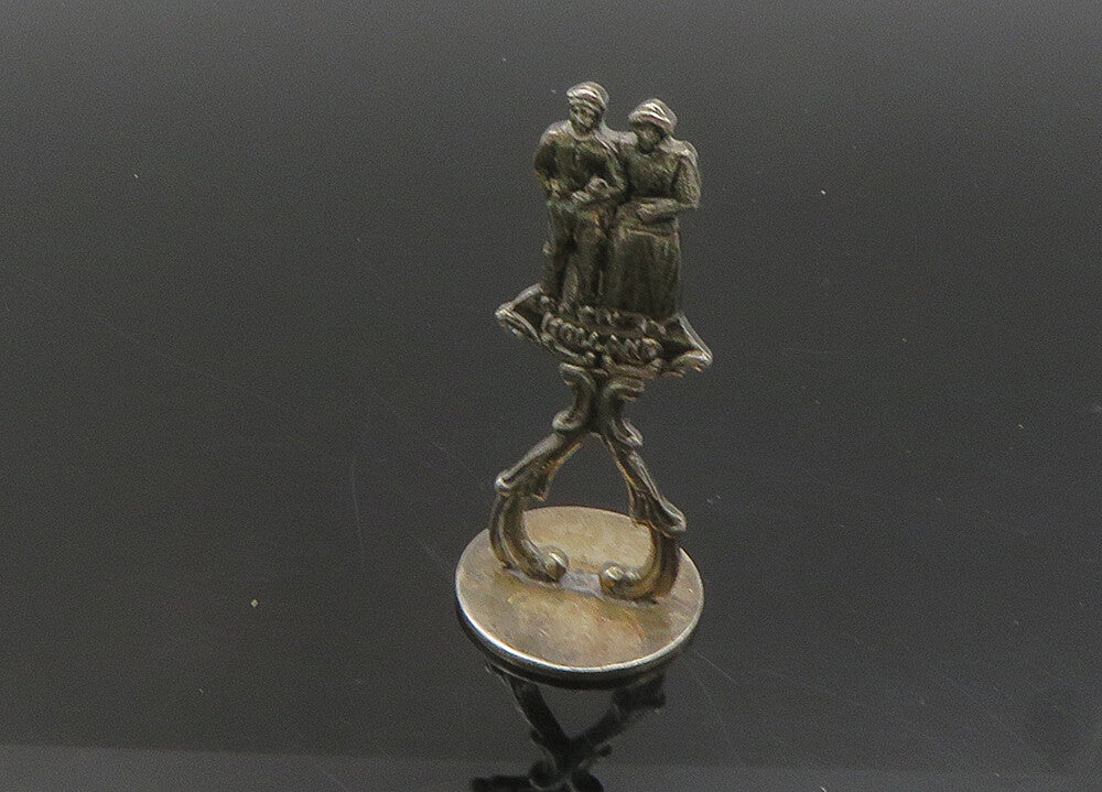 HOLLAND 925 Sterling Silver  Vintage Old Couple Table Trinket Souvenir  TR3164