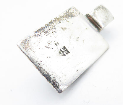 SILPADA 925 Silver  Vintage Petite Black Onyx Square Dome Pendant  PT4019