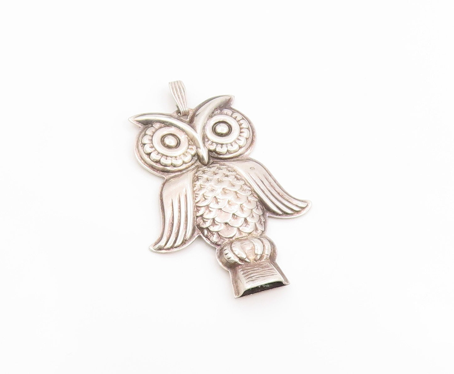 925 Sterling Silver Vintage Pendant REED & BARTON Classic Owl Whistle  PT26296