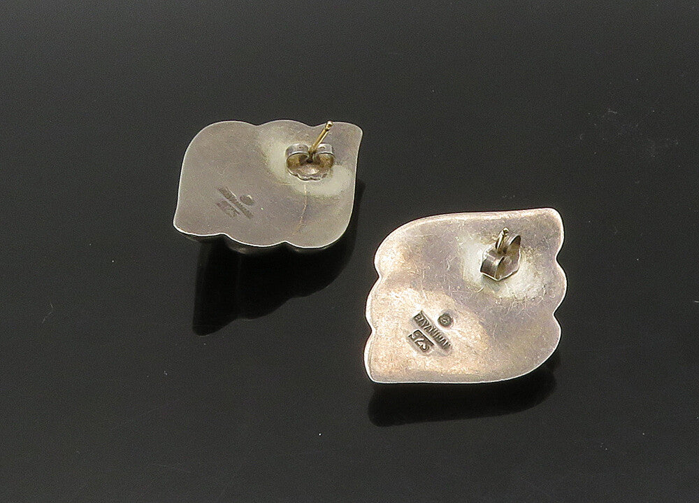 BAYANIHAN 925 Silver & 14K GOLD  Vintage Shiny Fluted Drop Earrings  EG11160