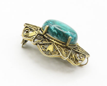 ISRAEL 925 Sterling Silver  Vintage Eilat Filigree Star Brooch Pin  BP5460