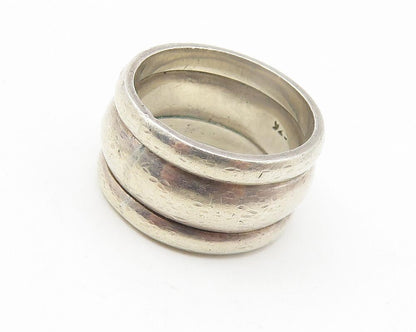 925 Sterling Silver  Vintage Shiny Smooth Round Band Ring Sz 6  RG10924