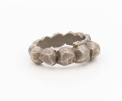 925 Sterling Silver Vintage Ring Brutalist Solid Snake Band  Sz 6.5  RG34342
