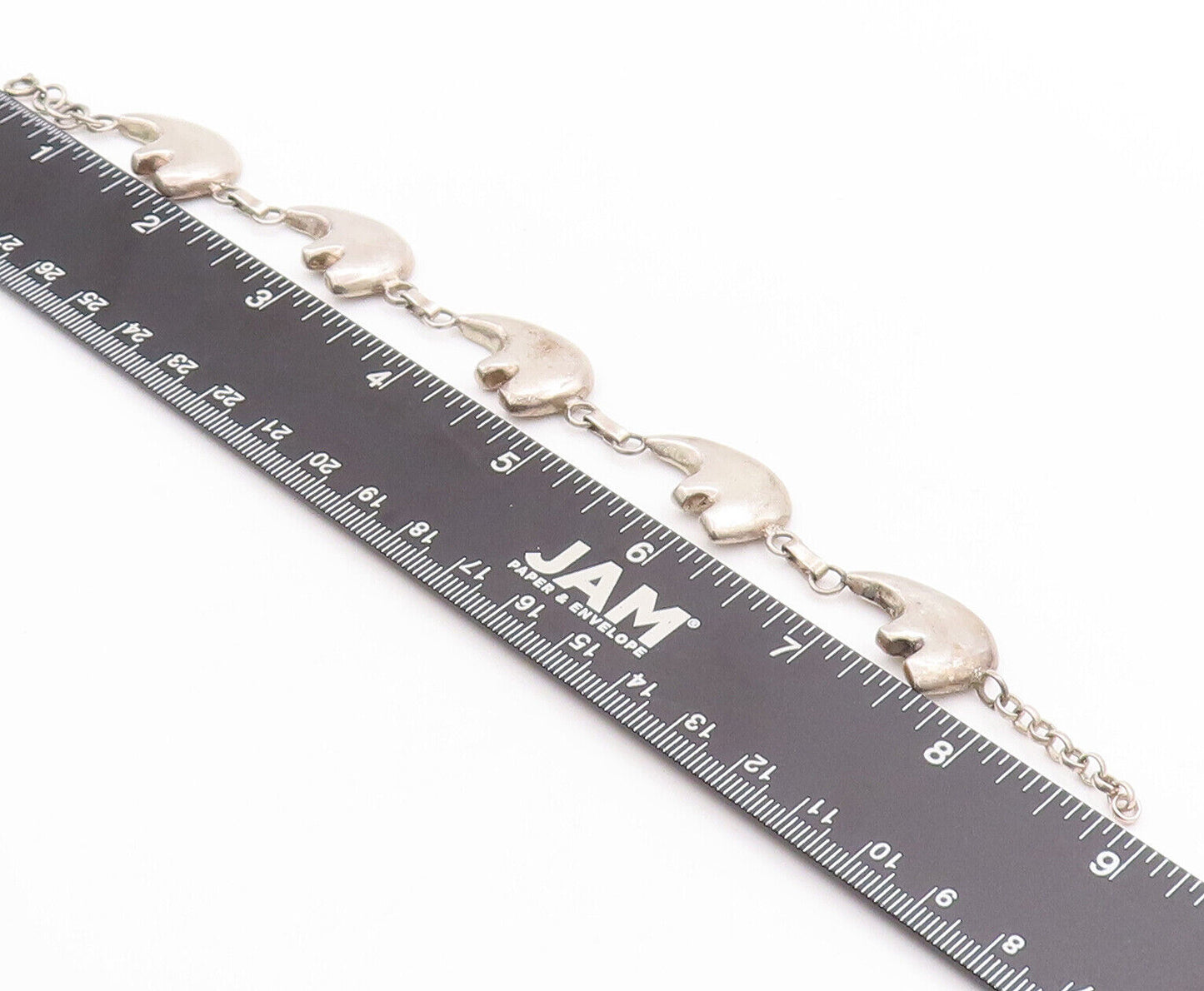 925 Sterling Silver Vintage Bracelet NAVAJO Solid Cutout Animal  BT10653