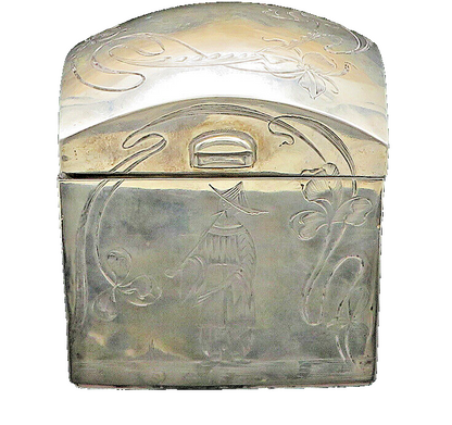 RUSSIA Solid Silver Vintage Antique Large Trinket Heavy Jewelry Box   TR2895