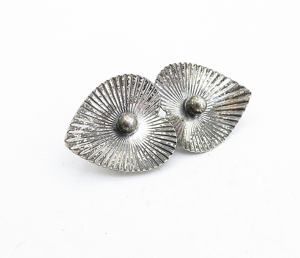 BEAU 925 Sterling Silver  Vintage Dark Tone Love Hearts Brooch Pin  BP1597