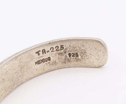 925 Sterling Silver Vintage Bracelet MEXICO Brutalist Etched Adjustable  BT10162