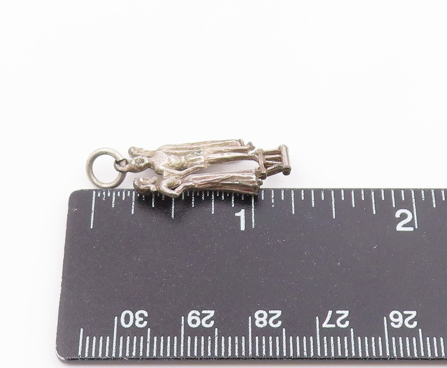 925 Sterling Silver  Vintage Seventh Commandment Religious Pendant  PT16731