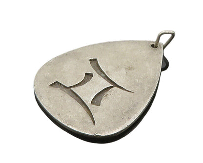 DESIGNER 925 Sterling Silver  Vintage Etched Design Rain Drop Pendant  PT15795