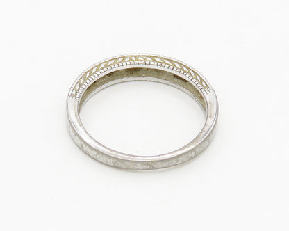 925 Sterling Silver  Vintage Shiny Cubic Zirconia Band Ring Sz 7  RG18516