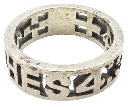925 Sterling Silver Vintage Thessalonians 4:34 Purity Ring Sz 5.5 RG10618