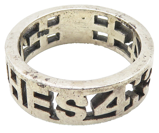 925 Sterling Silver Vintage Thessalonians 4:34 Purity Ring Sz 5.5 RG10618
