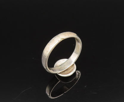 925 Sterling Silver  Vintage Carved Circled Arrow Symbol Ring Sz 6.5  RG25878