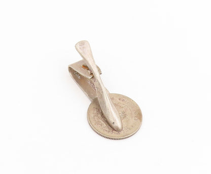 925 Sterling Silver Vintage Tie Clip Antique 1950 Legal Tender Coin Bar  TR4114