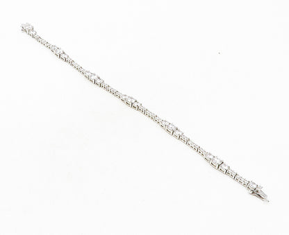 ROSS SIMON 925 Sterling Silver  Sparkling Cubic Zirconia Chain Bracelet BT4141