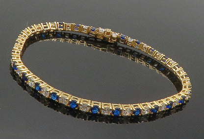ROSS SIMON 925 Silver  Cubic Zirconia & Blue Topaz Chain Bracelet  BT5932