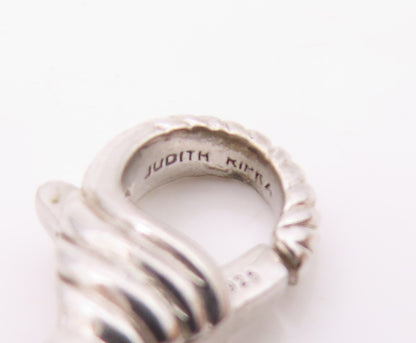 JUDITH RIPKA 925 Silver  Vintage Cubic Zirconia Key Motif Pendant  PT19498